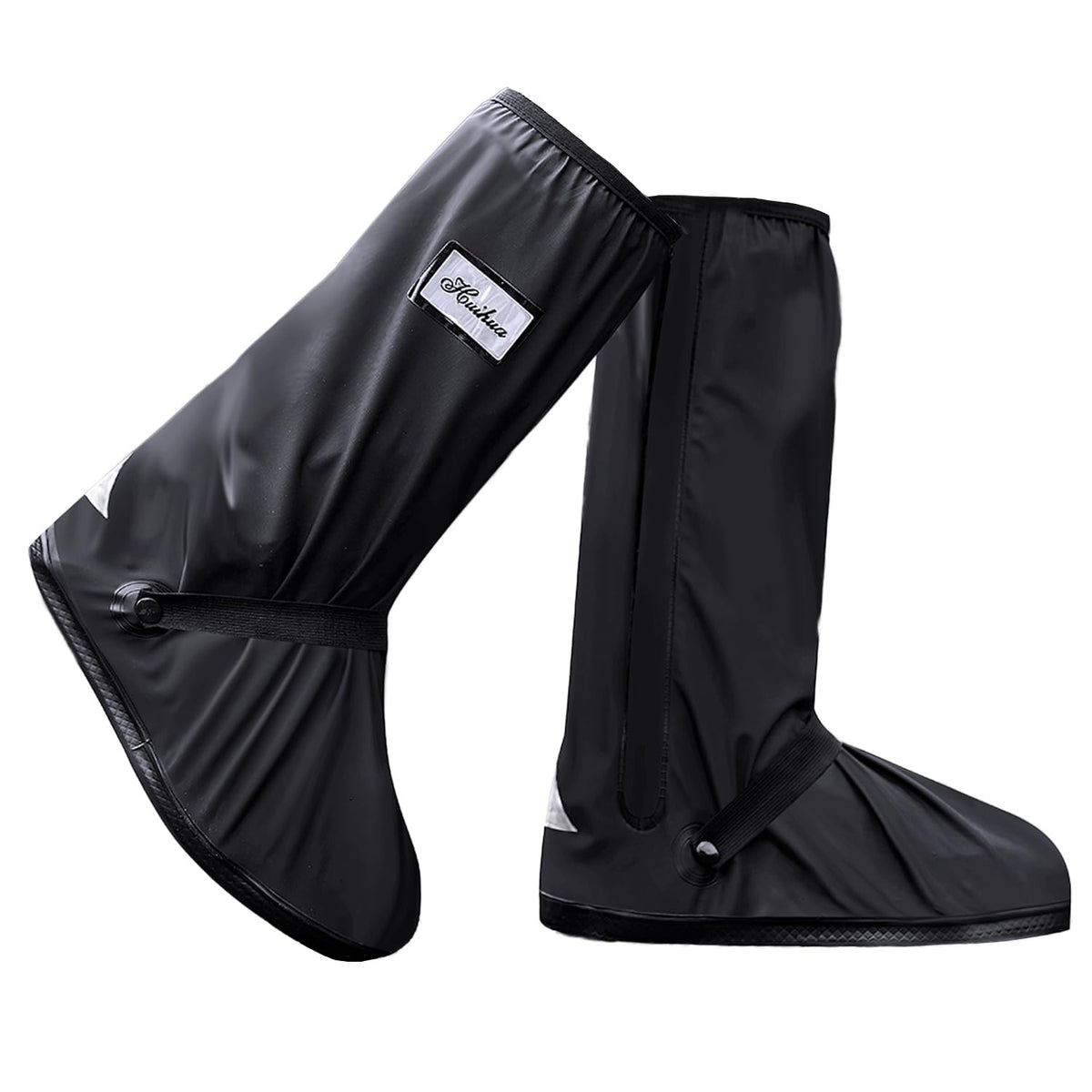 USHTH Black Waterproof Rain Boot Shoe Cover with Reflector (1 Pair)