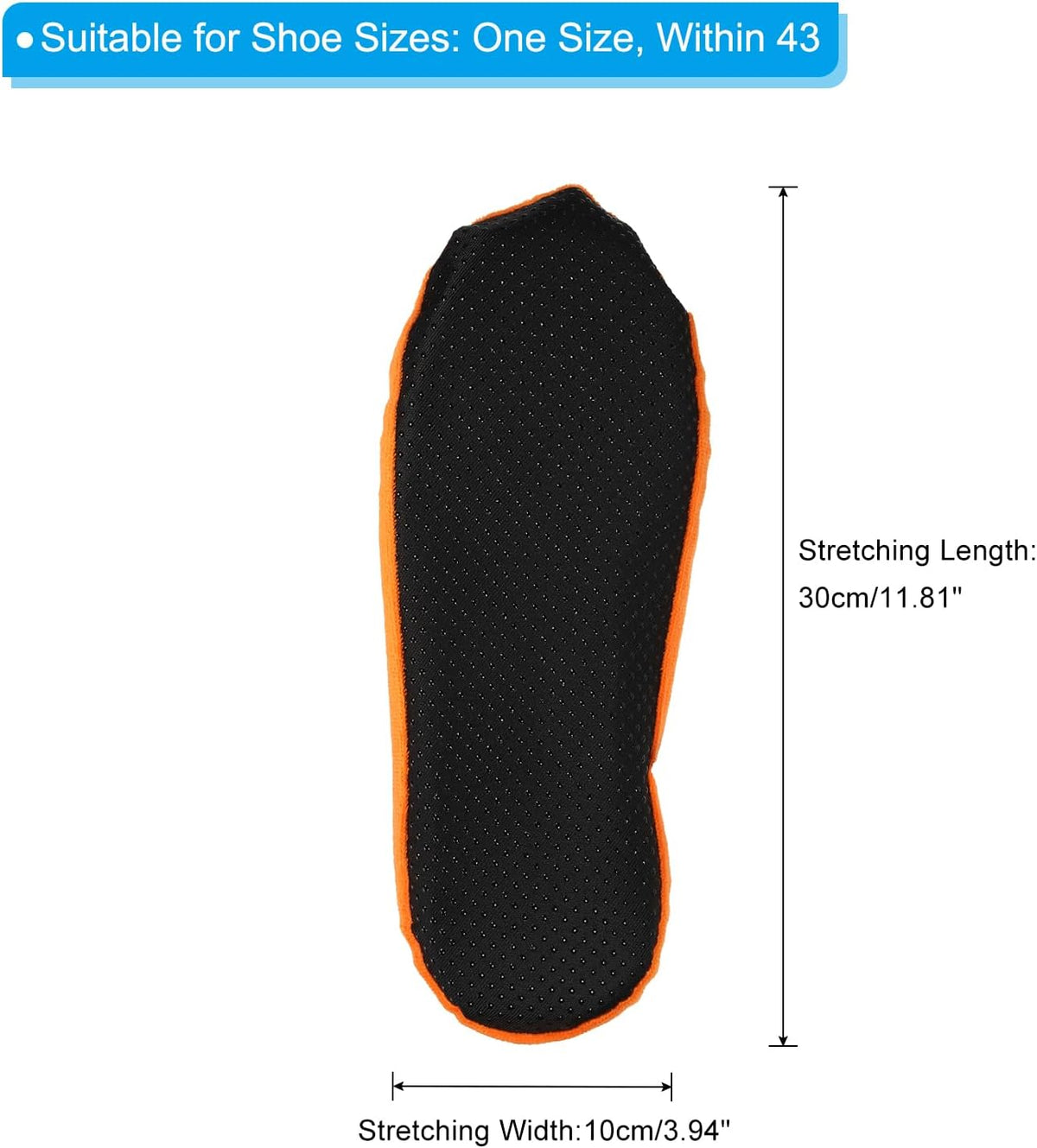 PATIKIL Shoe Covers, 3 Pairs Reusable Shoe Protector Covers, Orange