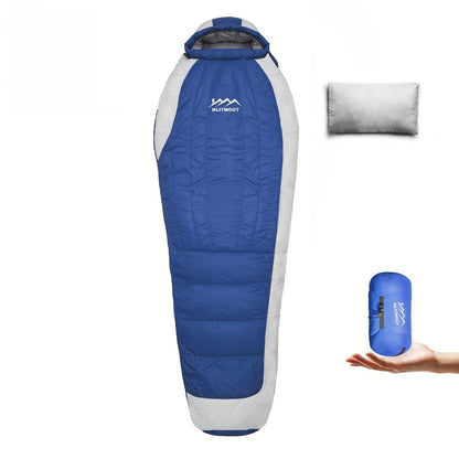 Down Sleeping Bag with Pillow for Adults and Teens