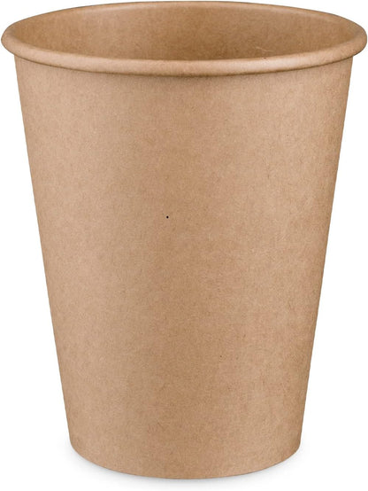 GUSTO 12 oz Kraft Paper Coffee Cups [100 Count] Unbleached