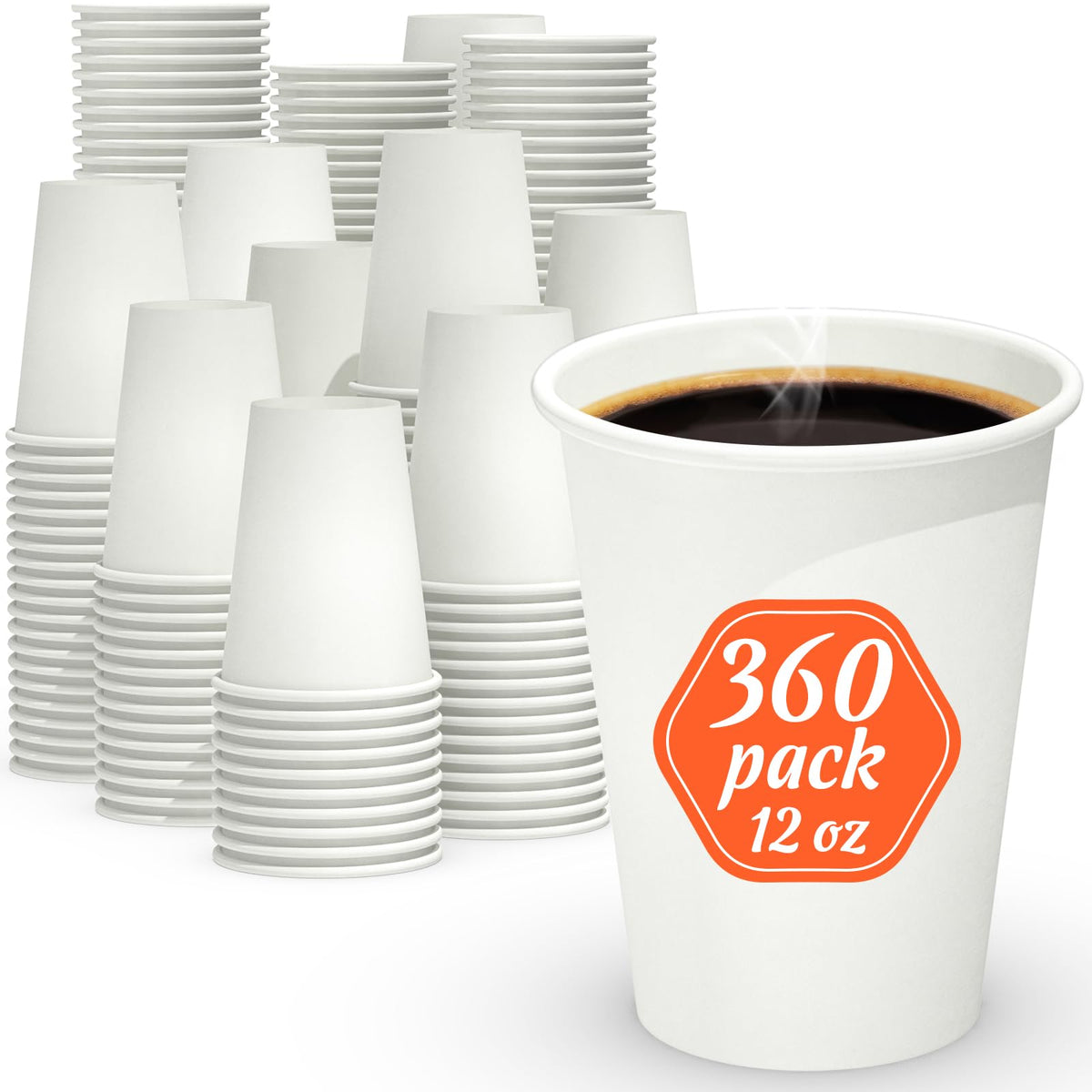 Dealusy 100 Count 8 oz Coffee Cups