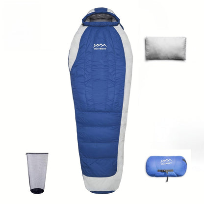 Down Sleeping Bag with Pillow for Adults and Teens