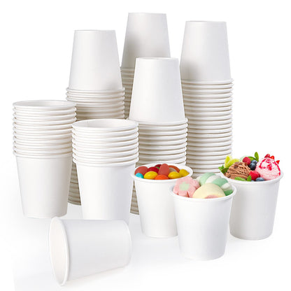 TV TOPVALUE 5 oz Paper Cups, 200 Count Small Disposable Water Cups, White