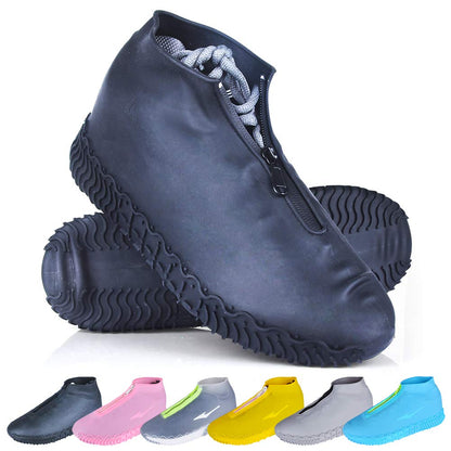 Shoe Covers Waterproof Reusable Foldable Not-Slip Rain Shoe Covers with Zipper,Shoe Protectors Overshoes Rain Galoshes for Kids Men and Women