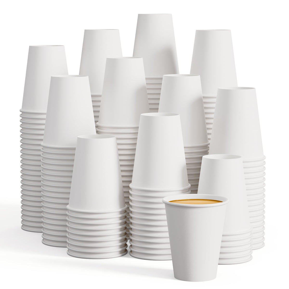 LITOPAK 210 Pack 16 oz Paper Cups, White Disposable Coffee Cups