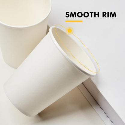 RACETOP 8 oz Disposable Coffee Cups 500 pack, Hot Coffee Cups