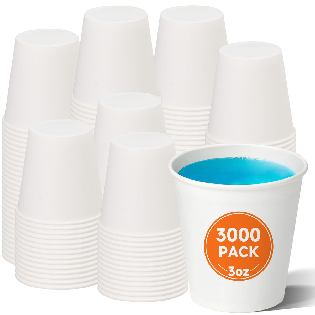 METAPRINT 300 Pack 12 oz Disposable Paper Coffee Cups, White