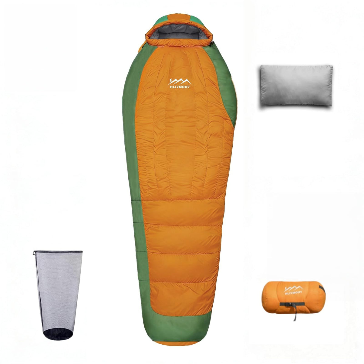 Down Sleeping Bag with Pillow for Adults and Teens
