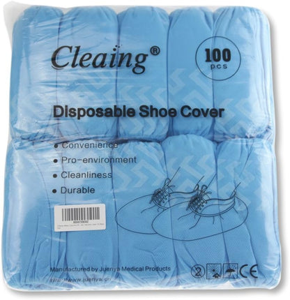Disposable Boot & Shoe Covers Non Slip 100 Pack Fits Shoe Size up to US Men's 12