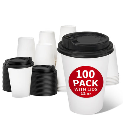 RACETOP 8 oz 500 Pack Disposable Paper Coffee Cups
