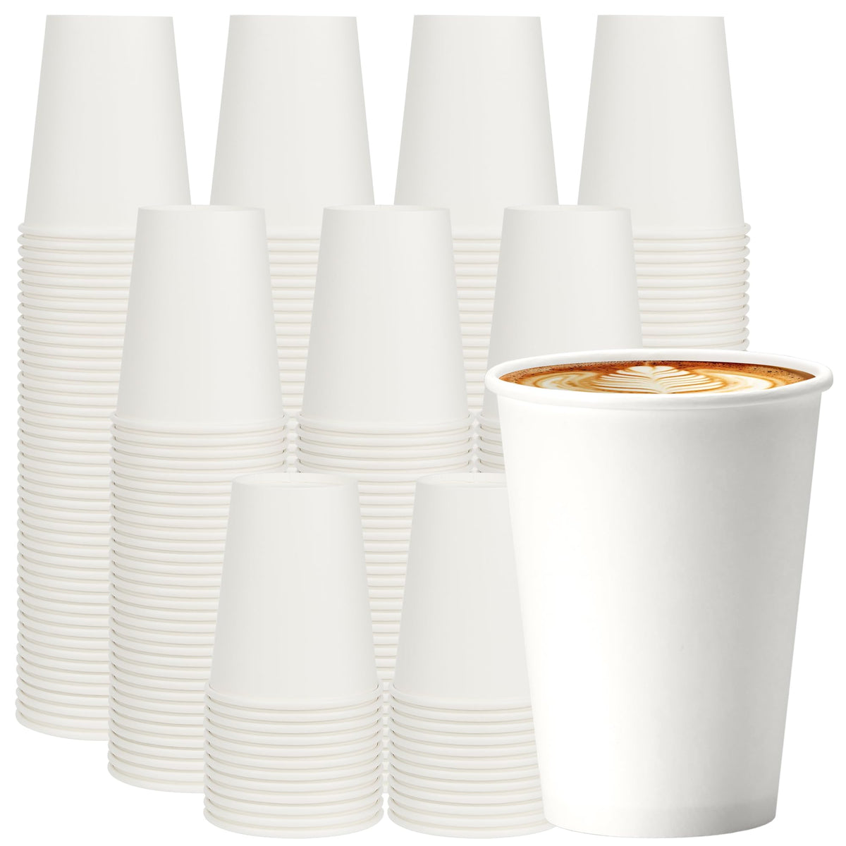 500 Pack 8 oz Paper Cups, Disposable Coffee Cups