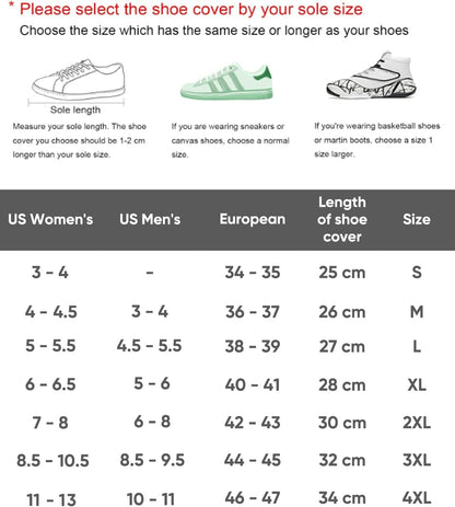 Waterproof Shoe Covers, Rain Shoe Covers Transparent Reusable Non Slip Shoe Cover for Outdoor Women and Men