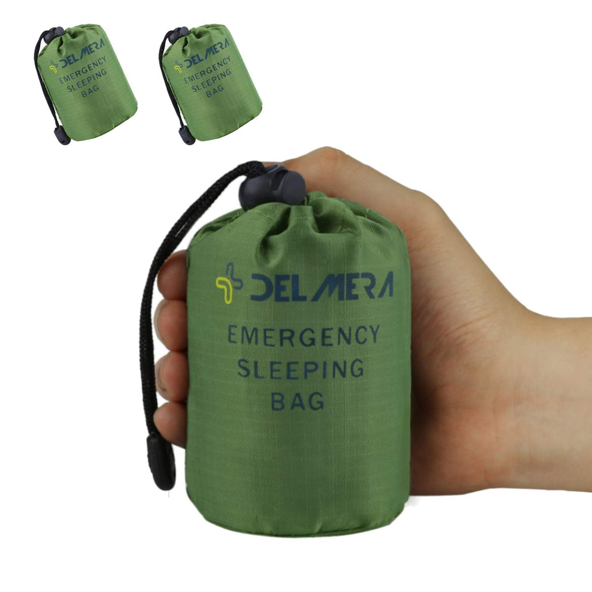 Emergency Sleeping Bag, Lightweight Survival Sleeping Bags Waterproof Thermal Emergency Blanket, Bivy Sack Survival Gear for Outdoor Adventure, Camping, Hiking, Orange, Green