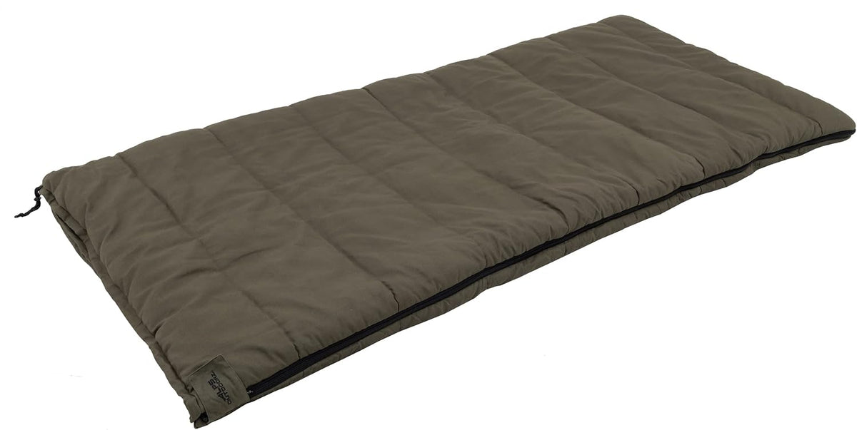 ALPS OutdoorZ Redwood -10°F Flannel-Lined Sleeping Bag with Cotton Canvas Shell, Heavy-Duty Zippers, Oversized Rectangle Design, Cold Weather Camping & Hunting Gear