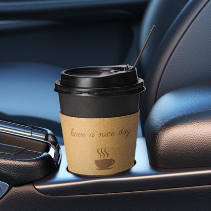 BYSNOW 100 pack 12 oz Disposable Coffee Cups with Lids Thickened Hot Cups