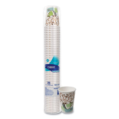 Dixie Hot Cups, Paper, 12oz, Coffee Dreams Design, 50/Pack