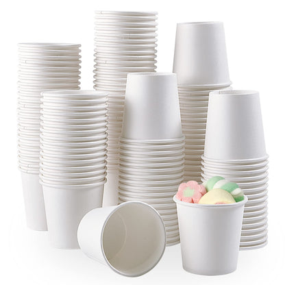 TV TOPVALUE 5 oz Paper Cups, 200 Count Small Disposable Water Cups, White