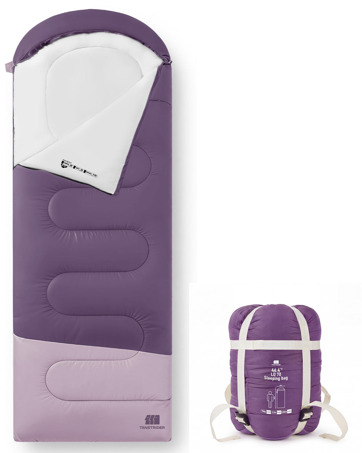 Ultralight Warm Weather Sleeping Bag - Portable, Waterproof, Compact Lightweight, Comfort with Compression Sack - Great for Outdoor Camping, Backpacking & Hiking