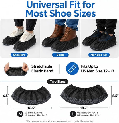 X-Large Disposable Boot Covers Non Slip Clean Home Shoe Covers
