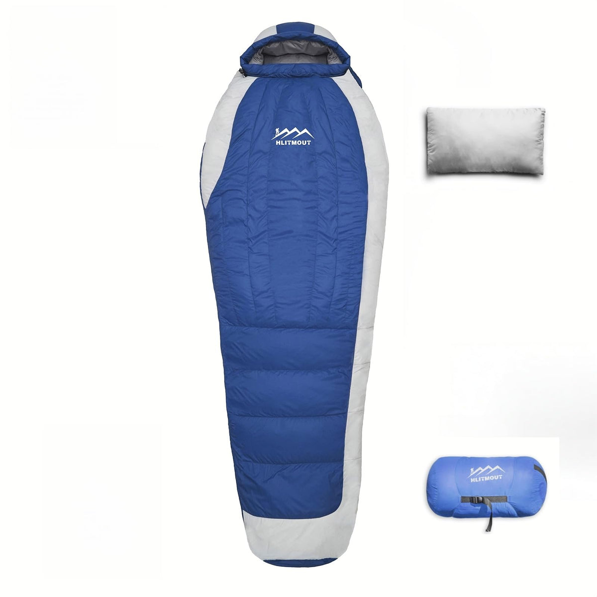 Down Sleeping Bag with Pillow for Adults and Teens