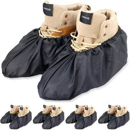 Reusable Boot & Shoe Covers, Washable, Non-Slip, 5 Pairs, Large