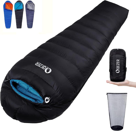 Down Mummy Sleeping Bag for Adults, 600 Fill Power Backpacking