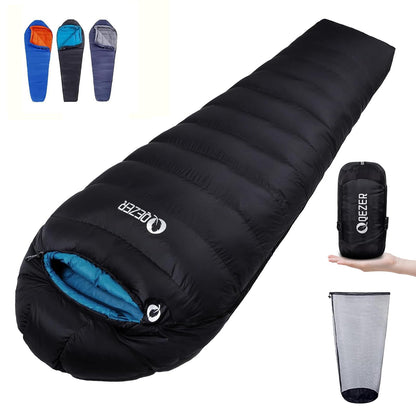 Down Mummy Sleeping Bag for Adults, 600 Fill Power Backpacking