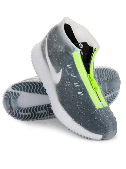 Zbyoujer Waterproof Rain Shoe Covers, Silicone Overshoes with Zipper Non-slip Galoshes for Men and Women