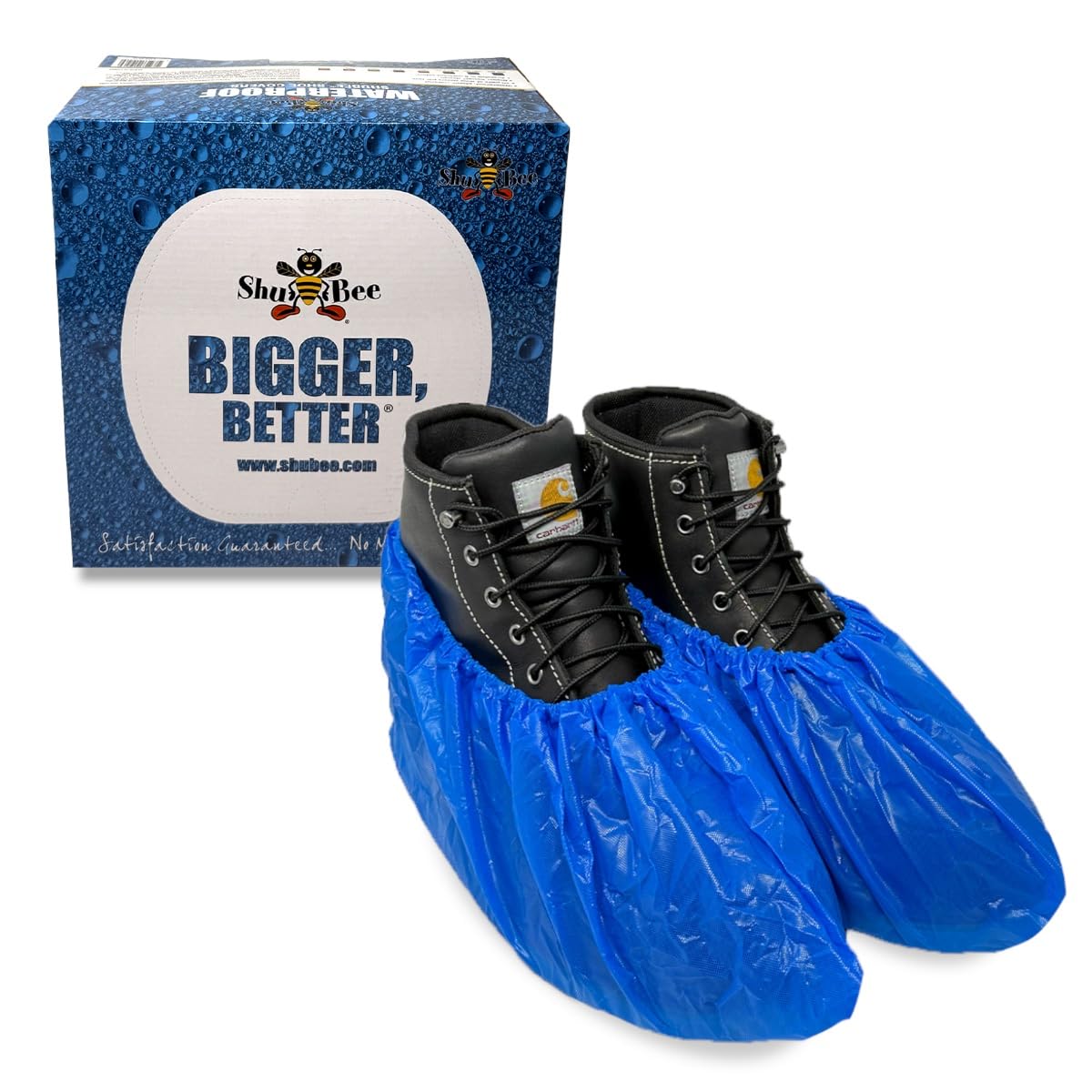 ShuBee Waterproof Shoe & Boot Covers Slip-Resistant Disposable for Plumbing Construction Floor Protection - 40 Pair