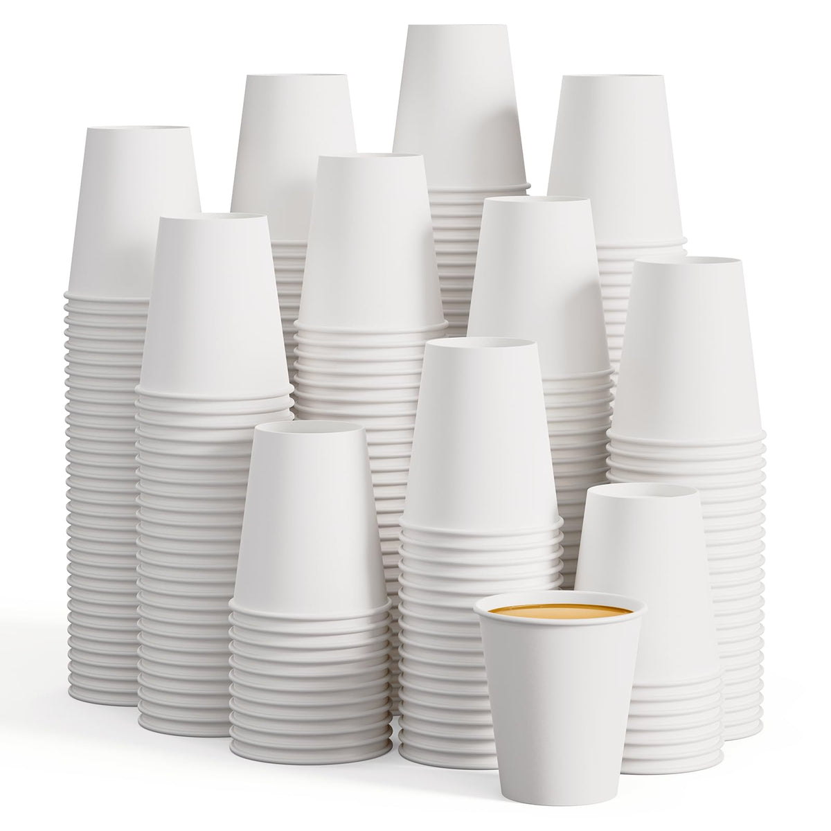 LITOPAK 210 Pack 16 oz Paper Cups, White Disposable Coffee Cups
