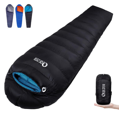 Down Mummy Sleeping Bag for Adults, 600 Fill Power Backpacking