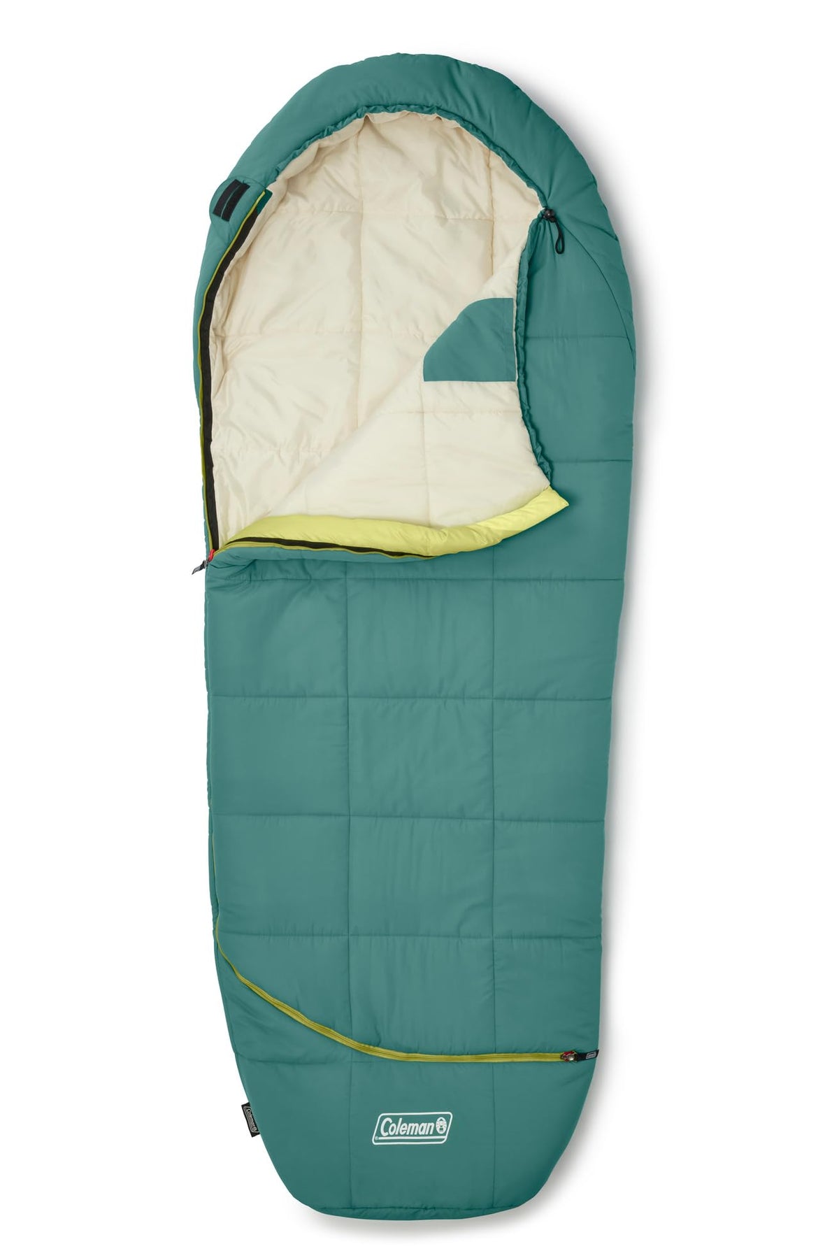 Coleman Big Bay 0/20/40°F Cold-Weather Sleeping Bag, Adult Mummy Sleeping Bag with Headrest, Foot Ventilation, & Storage Sack, Big & Tall Options
