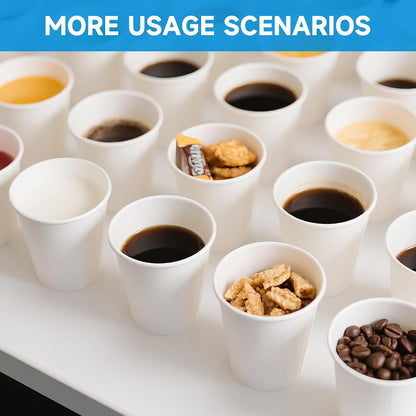 RACETOP 8 oz 500 Pack Disposable Paper Coffee Cups