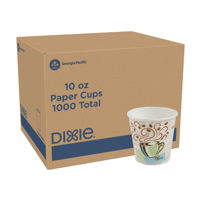 Dixie PerfecTouch 12 oz Paper Coffee Cups By GP PRO, Coffee Haze Design, 500 Count (25 Disposable Cups Per Sleeve, 20 Sleeves Per Case), 5342DX