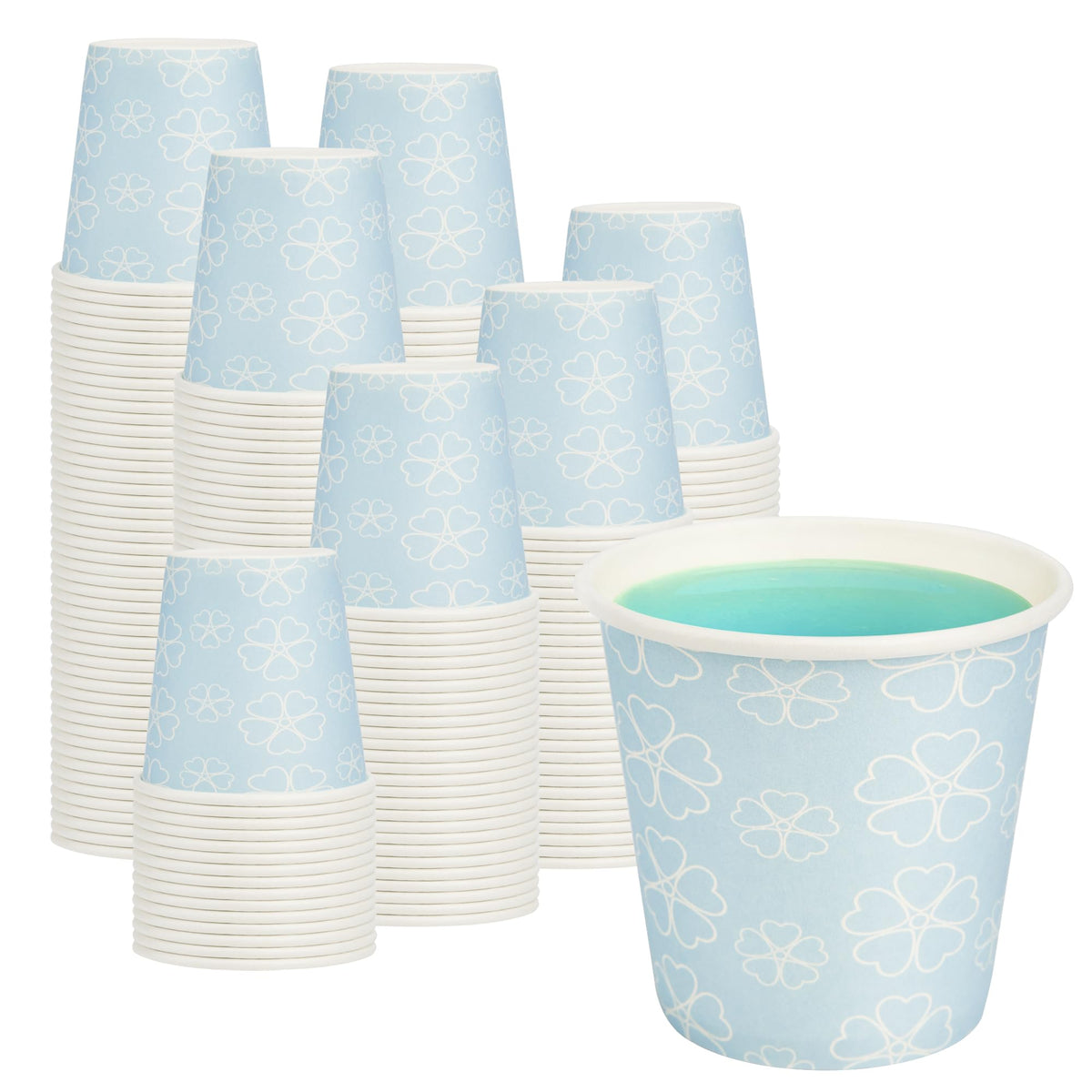 METAPRINT 300 Pack 12 oz Disposable Paper Coffee Cups, White