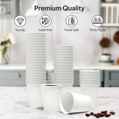 Dealusy 100 Count 8 oz Coffee Cups