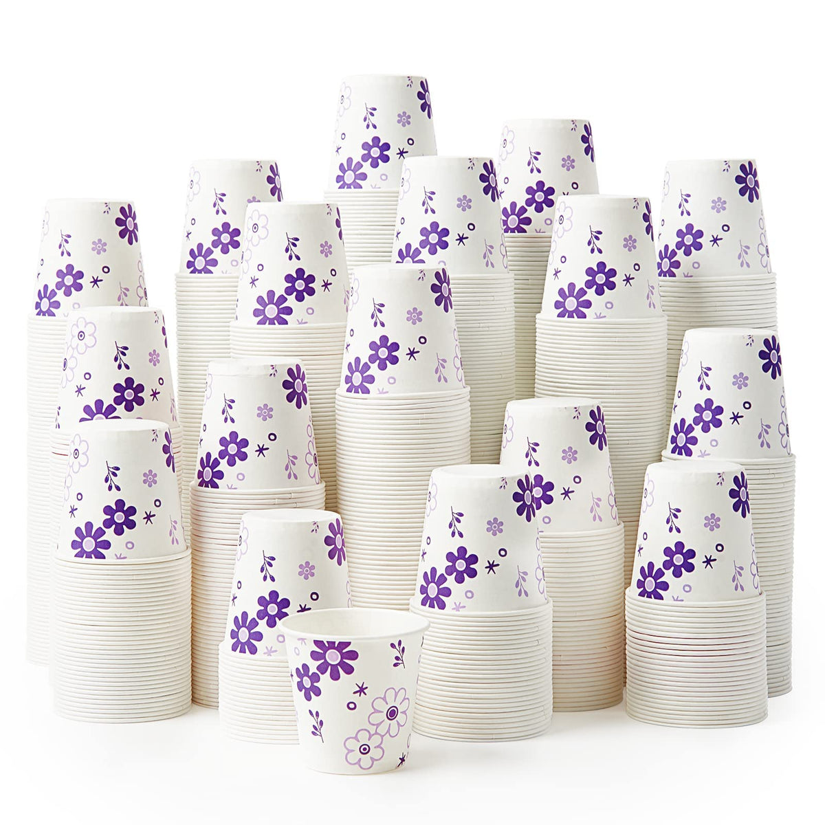 JOLLY PARTY 600 Pack 3oz Disposable Bathroom Cups, Paper Mouthwash Cups