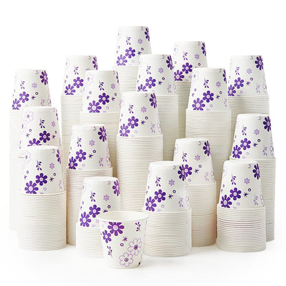JOLLY PARTY 600 Pack 3oz Disposable Bathroom Cups, Paper Mouthwash Cups