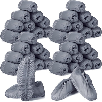 Leumoi 500 Pcs Disposable Shoe Covers Bulk Non Slip Boot Covers, Blue