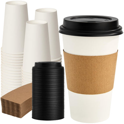 RACETOP 8 oz 500 Pack Disposable Paper Coffee Cups