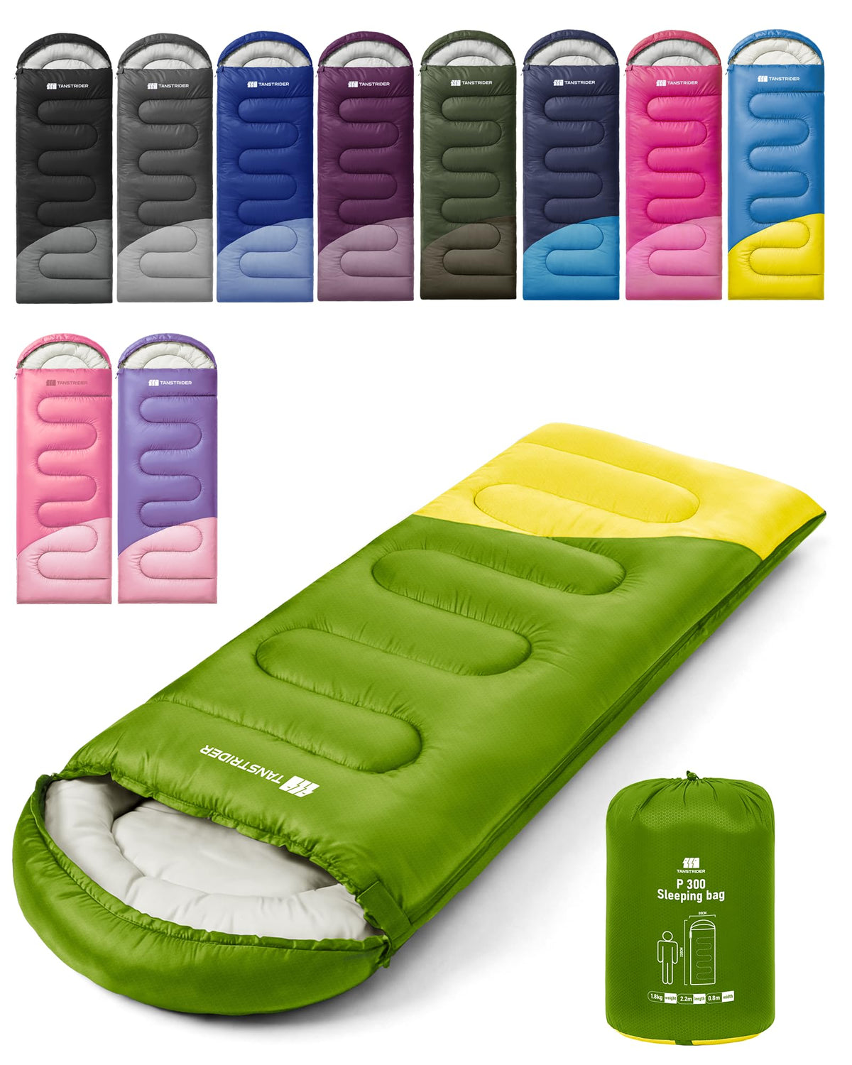 Sleeping Bags for Adults,Compact Lightweight Backpacking Sleeping Bag with Compression Sack for Youth, Camping Essentials Gearfor Hiking Travel Climbing Outdoor&Indoor Use