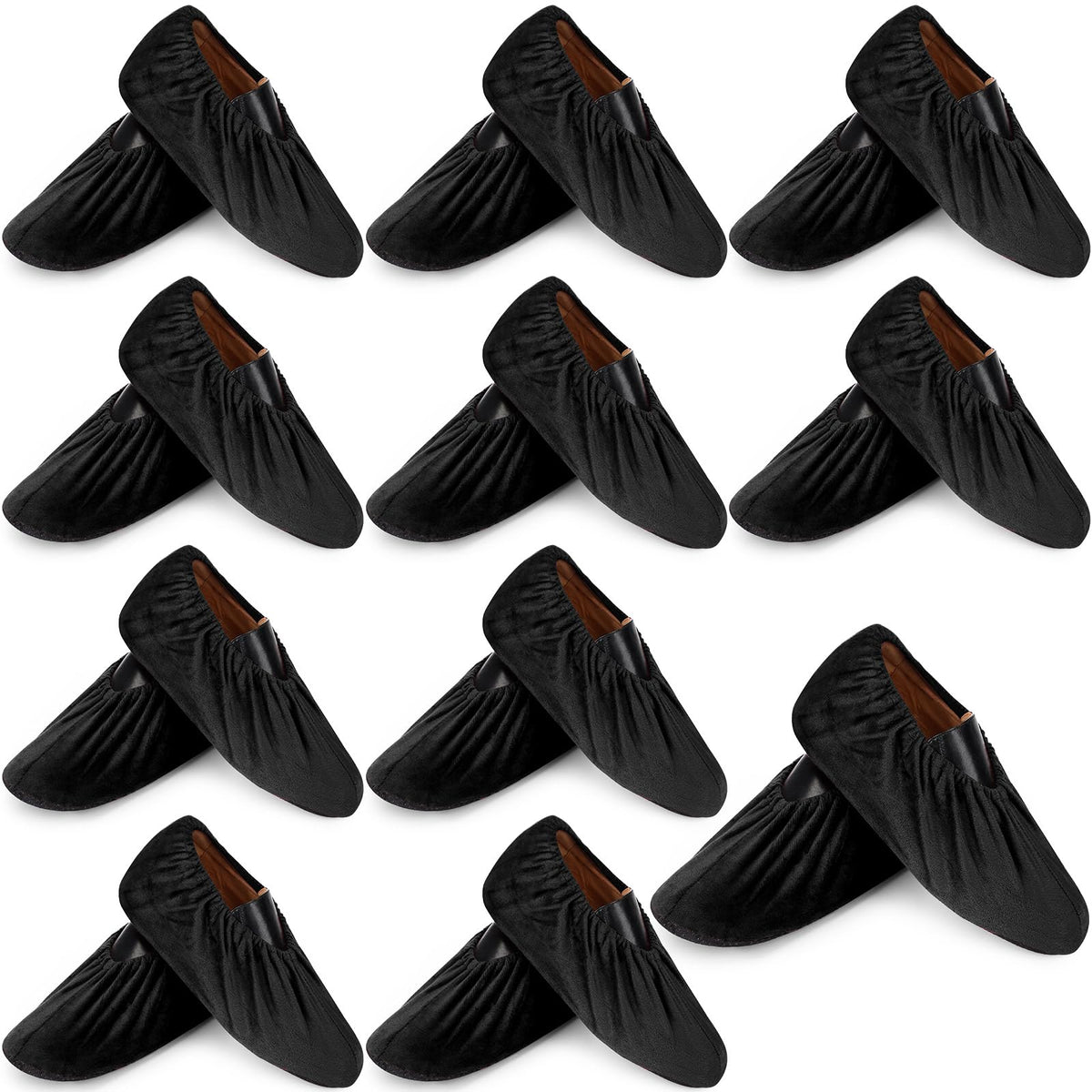 JaGely 11 Pair Reusable Cloth Shoe Covers for Indoors, Multicolor