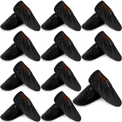 JaGely 11 Pair Reusable Cloth Shoe Covers for Indoors, Multicolor