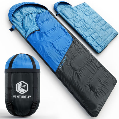VENTURE 4TH Backpacking Sleeping Bag for Camping - Single, XXL & Double