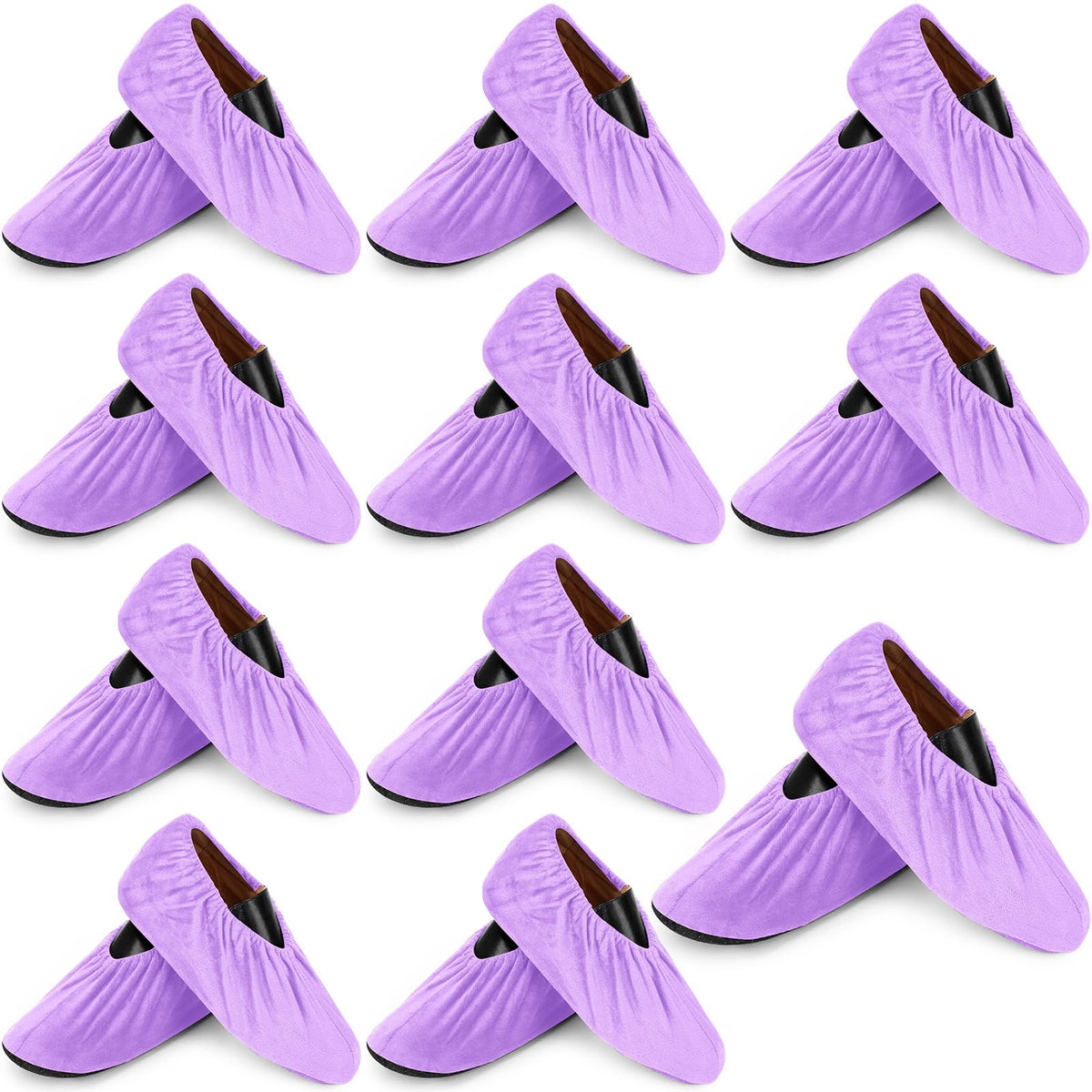 JaGely 11 Pair Reusable Cloth Shoe Covers for Indoors, Multicolor