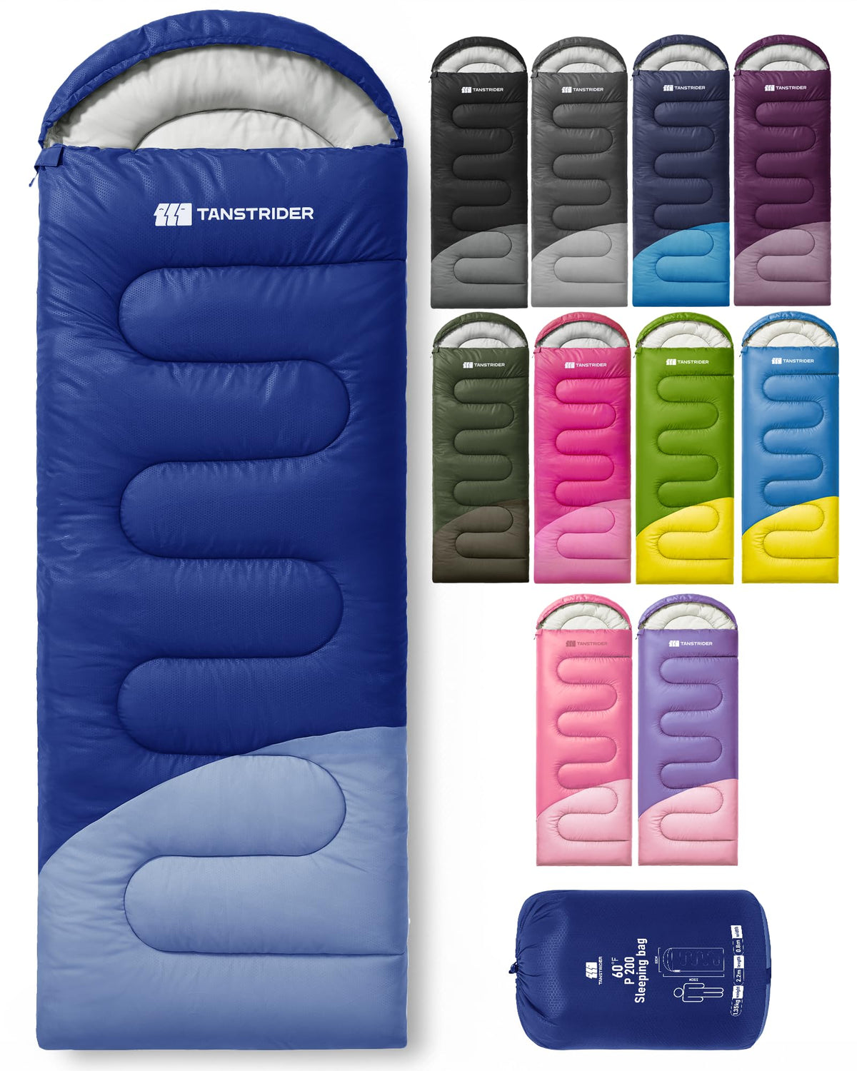 Sleeping Bags for Adults,Compact Lightweight Backpacking Sleeping Bag with Compression Sack for Youth, Camping Essentials Gearfor Hiking Travel Climbing Outdoor&Indoor Use