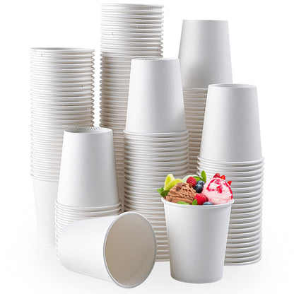TV TOPVALUE 5 oz Paper Cups, 200 Count Small Disposable Water Cups, White