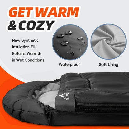 MEREZA Sleeping Bags XL for Adults Mens Large Wide Sleeping Bag for Camping