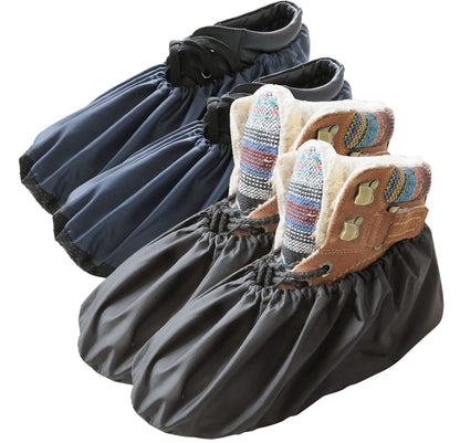Reusable Shoe Covers, Non Slip Water Resistant Boot Covers for Construction &Household, 2 Pairs Extra Large Durable Overshoes to Keep Carpet Floors Clean