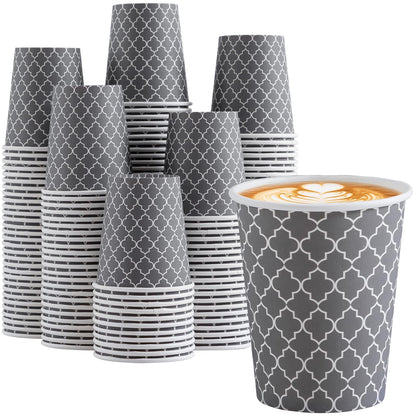 Lamosi Coffee Cups 12 oz 180 Pack, Disposable Paper Coffee Cups, Hot Cups